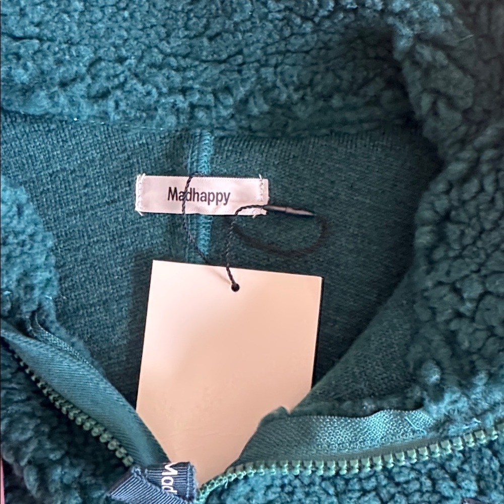 Madhappy Fall Sherpa Half Zip in Pine Color, unisex - Picture 2 of 6